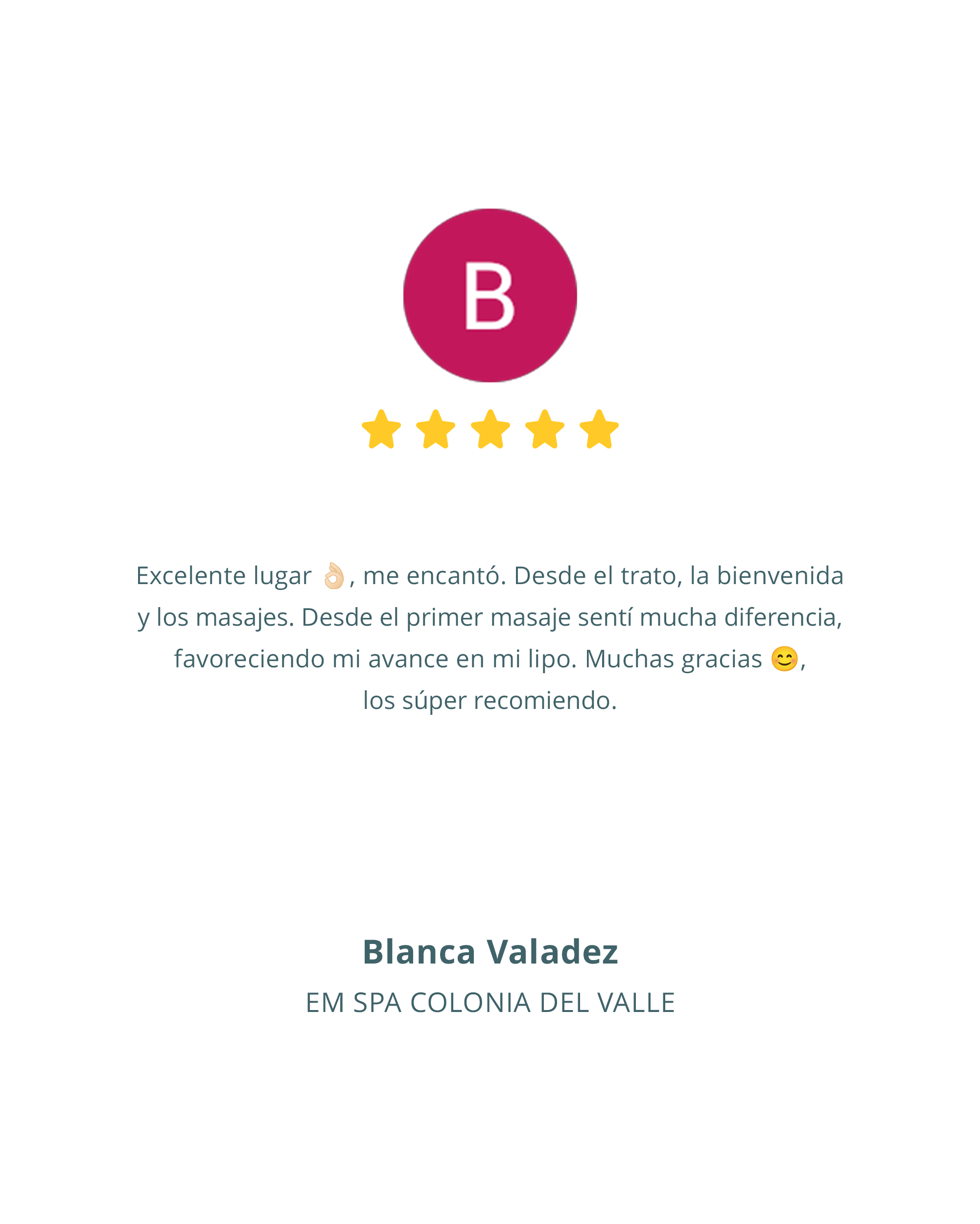 Sobre Nosotros testimonio home clientes blanca valadez